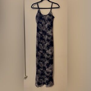 No Boundaries Black and Gray mesh Maxi Dress